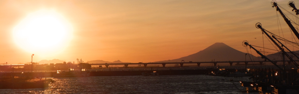 東京湾の夕焼け